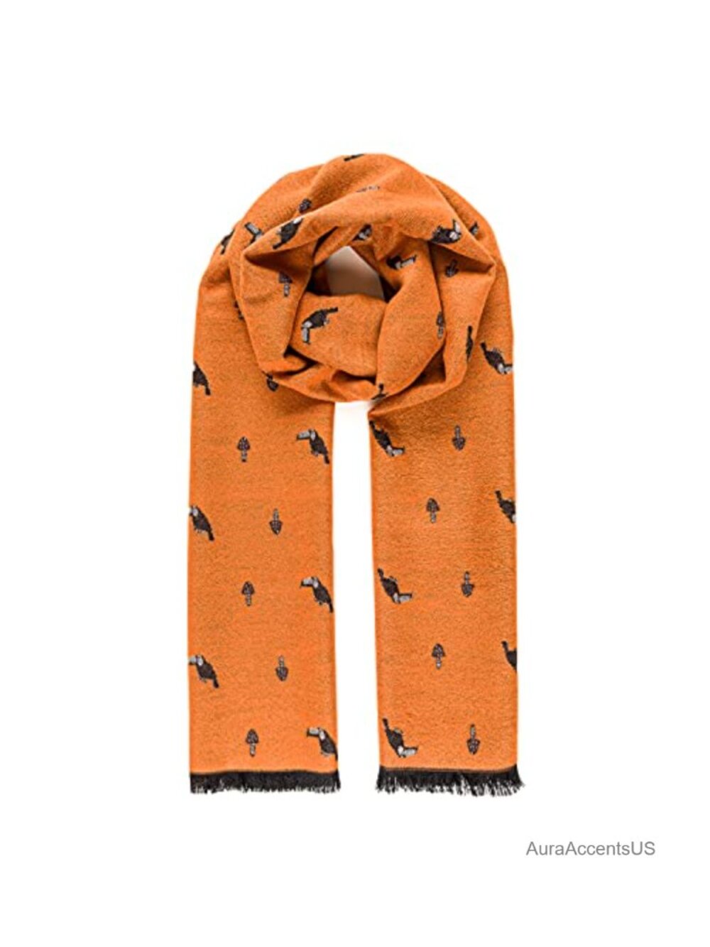 Men's Reversible Cashmere Feel Scarf Fall Winter Warm Viscose
